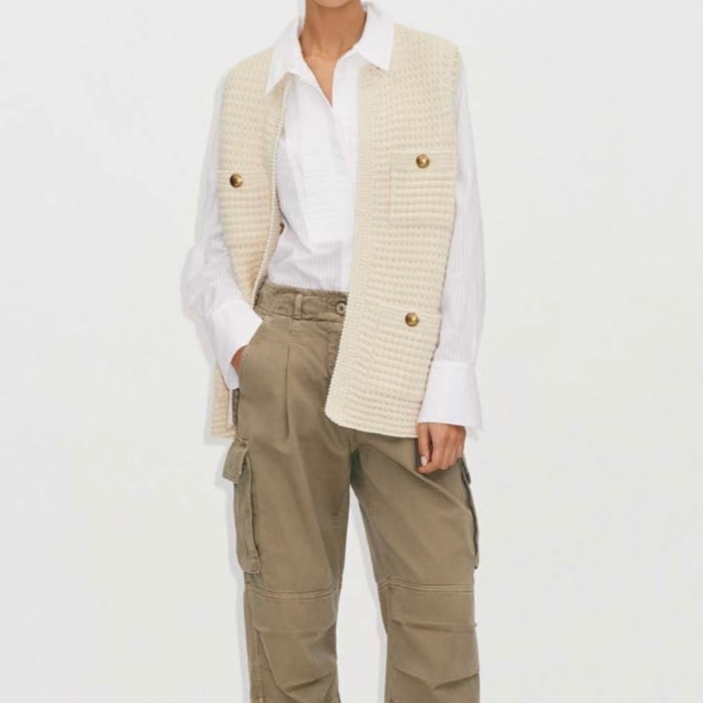 Me + Em Cotton Bib Front Shirt
